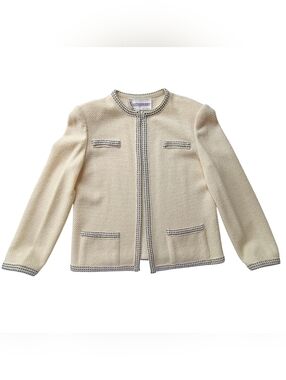 Vintage Castleberry Cream Wool Blend Jacket | USA Made | Modern Size 6